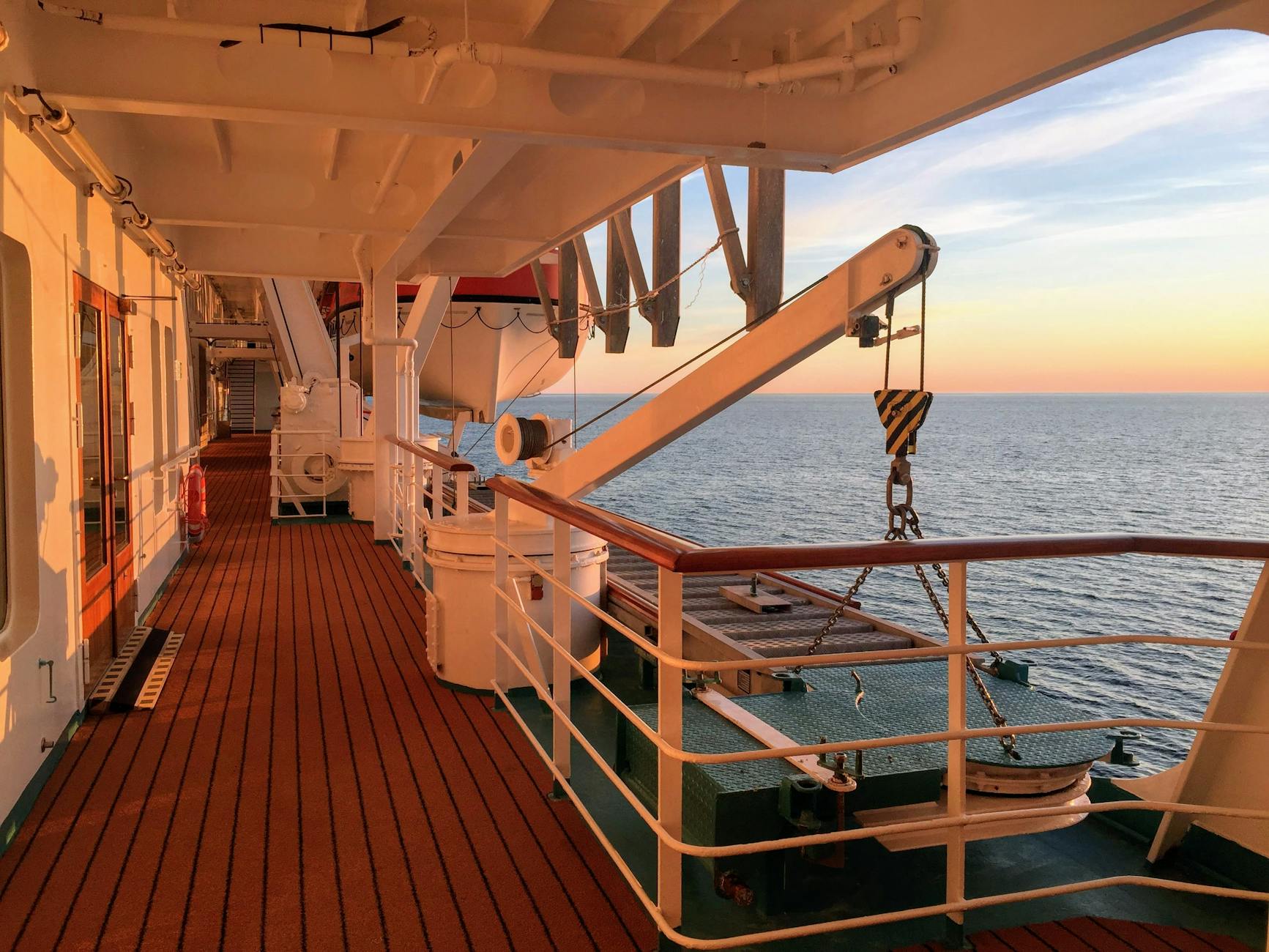 Cruise ship balcony view