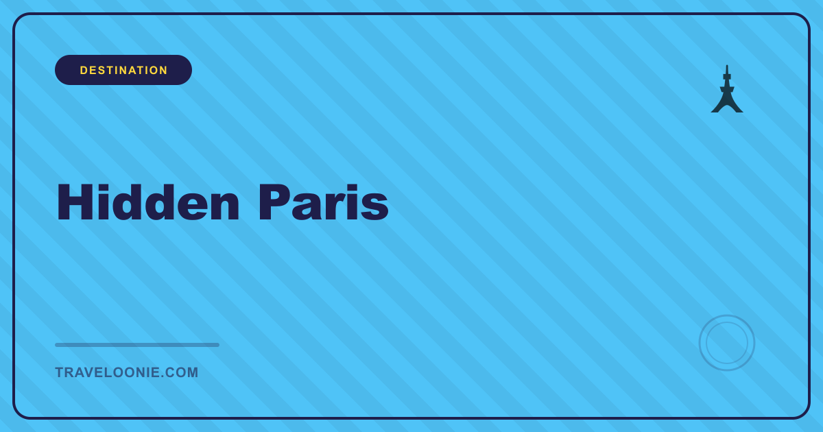 Beyond the Eiffel Tower and the Louvre — the hidden courtyards, secret gardens, and local-only spots that make Paris feel like a completely different city.